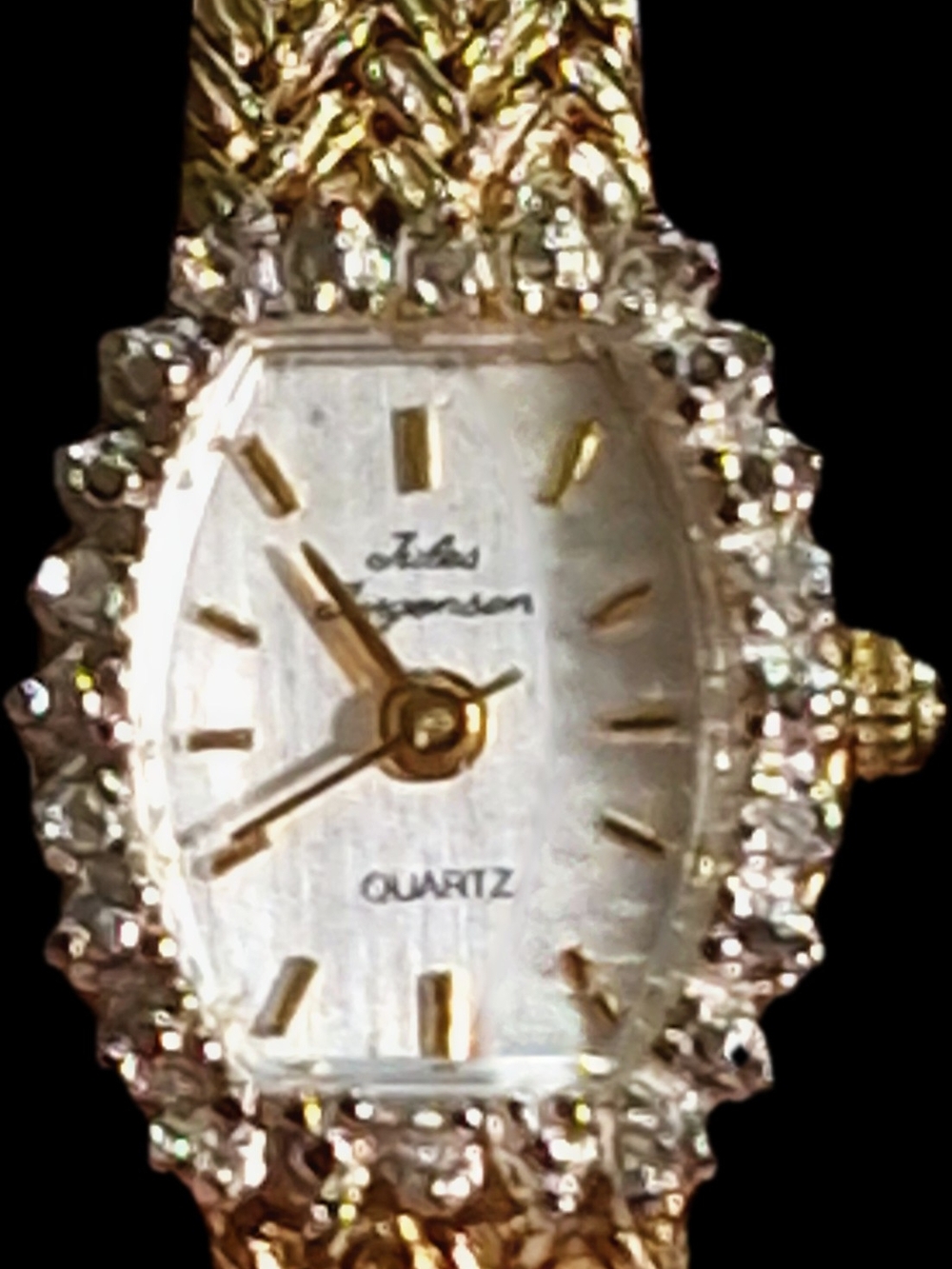 Vintage Jules Jürgensen Ladies Dress Watch – Gold Tone Accent Bezel, Runs Great!